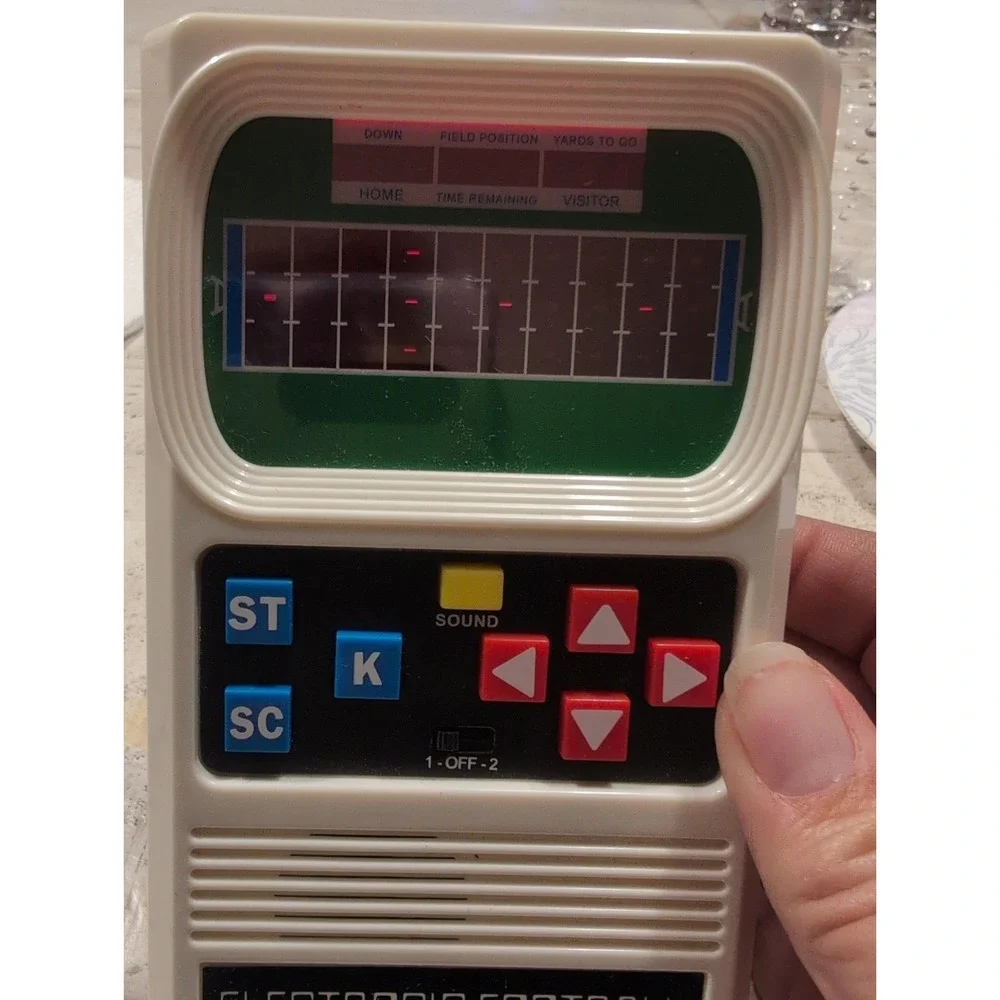 Basic Fun Retro Electronic Football Handheld Game, One Size - White Tested Works